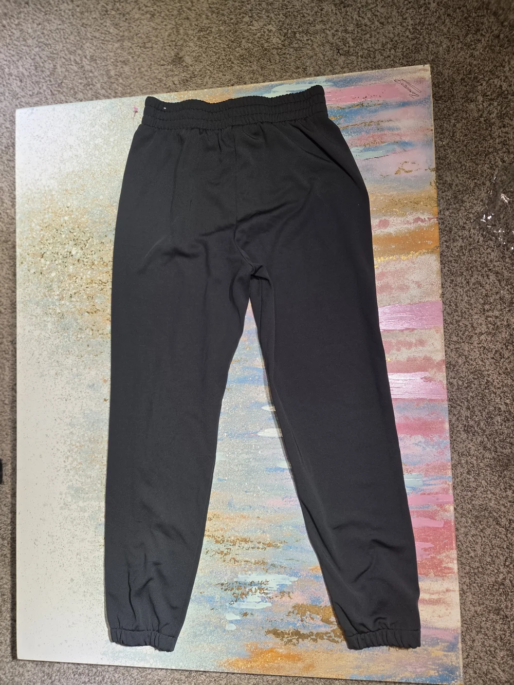 Nike Kids Black Jogger Sweatpants with White Swoosh